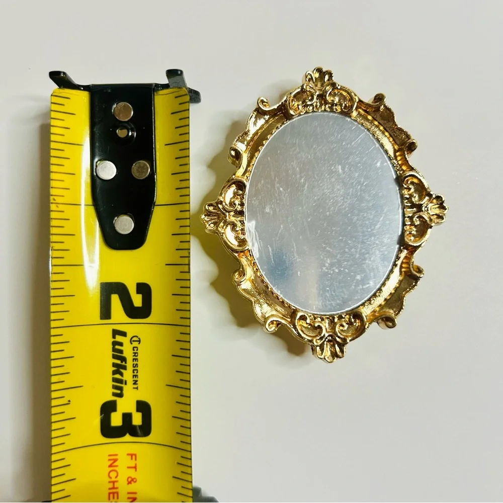 NWT Vintage Style Mirror Phone Grip Gold Ornate Aesthetic Stand